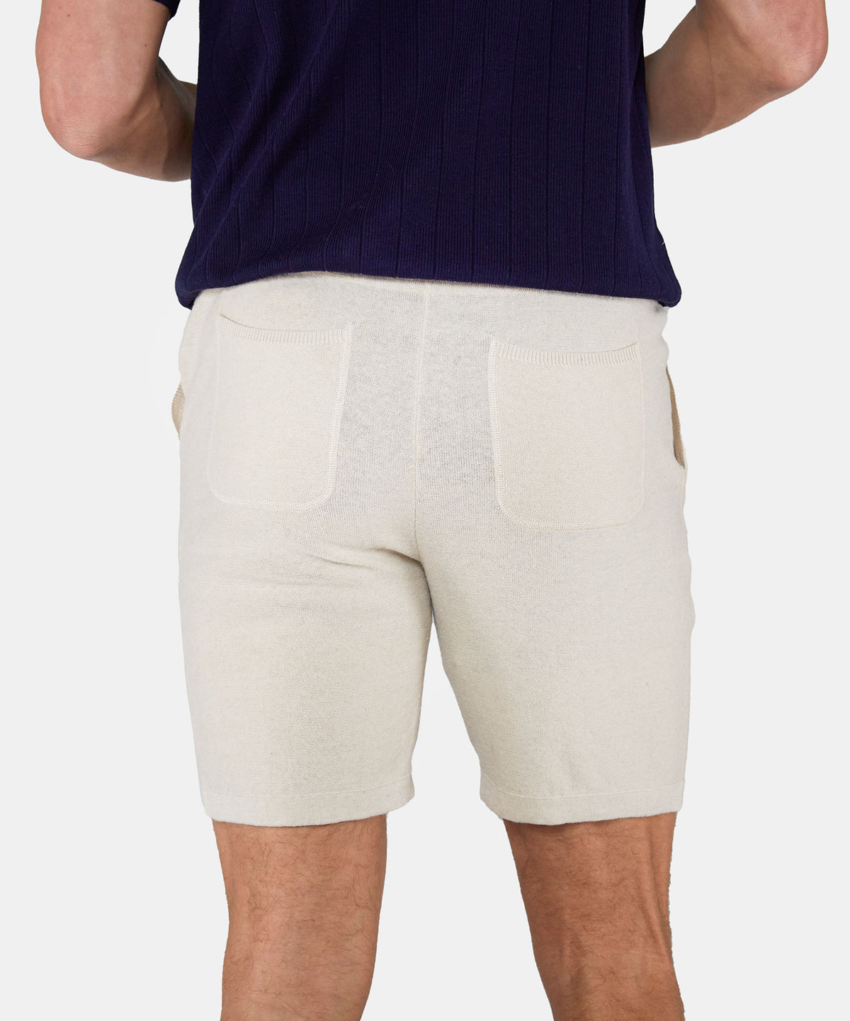 Westport Black Linen-Cotton Knit Shorts, Men's Big & Tall