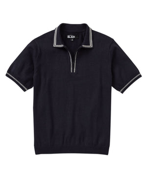 Westport Black Short Sleeve Retro II Zip Polo