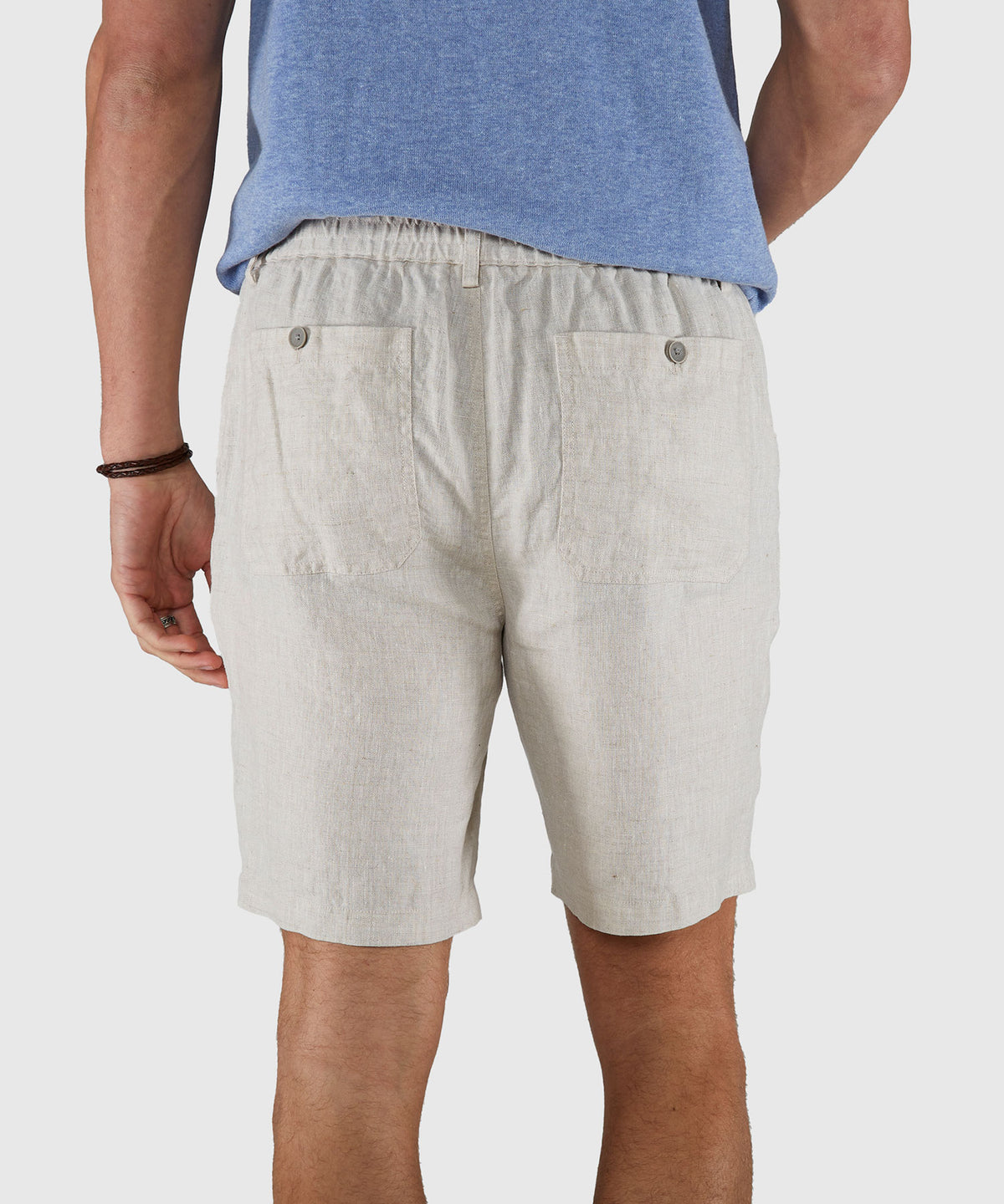 Westport Black Southport Printed Linen Drawcord Short, Men's Big & Tall