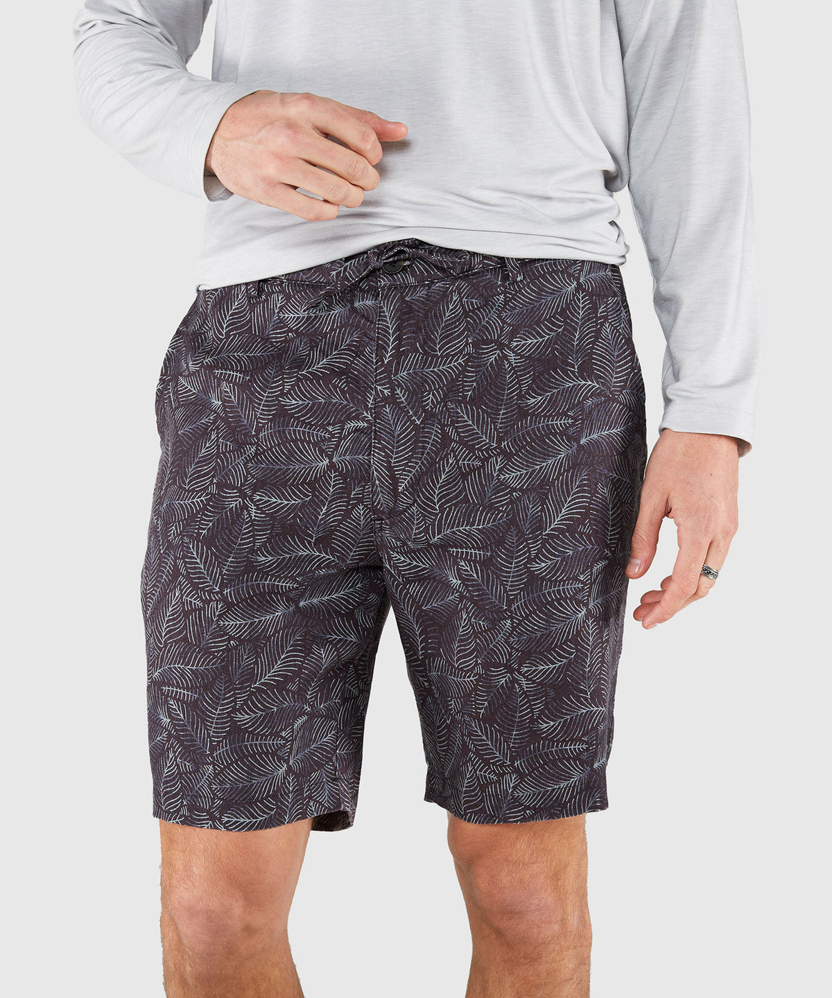 Westport Black Southport Solid Linen Drawcord Short, Men's Big & Tall