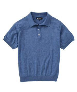 Westport Black Legacy Cotton Cashmere Polo Knit Shirt