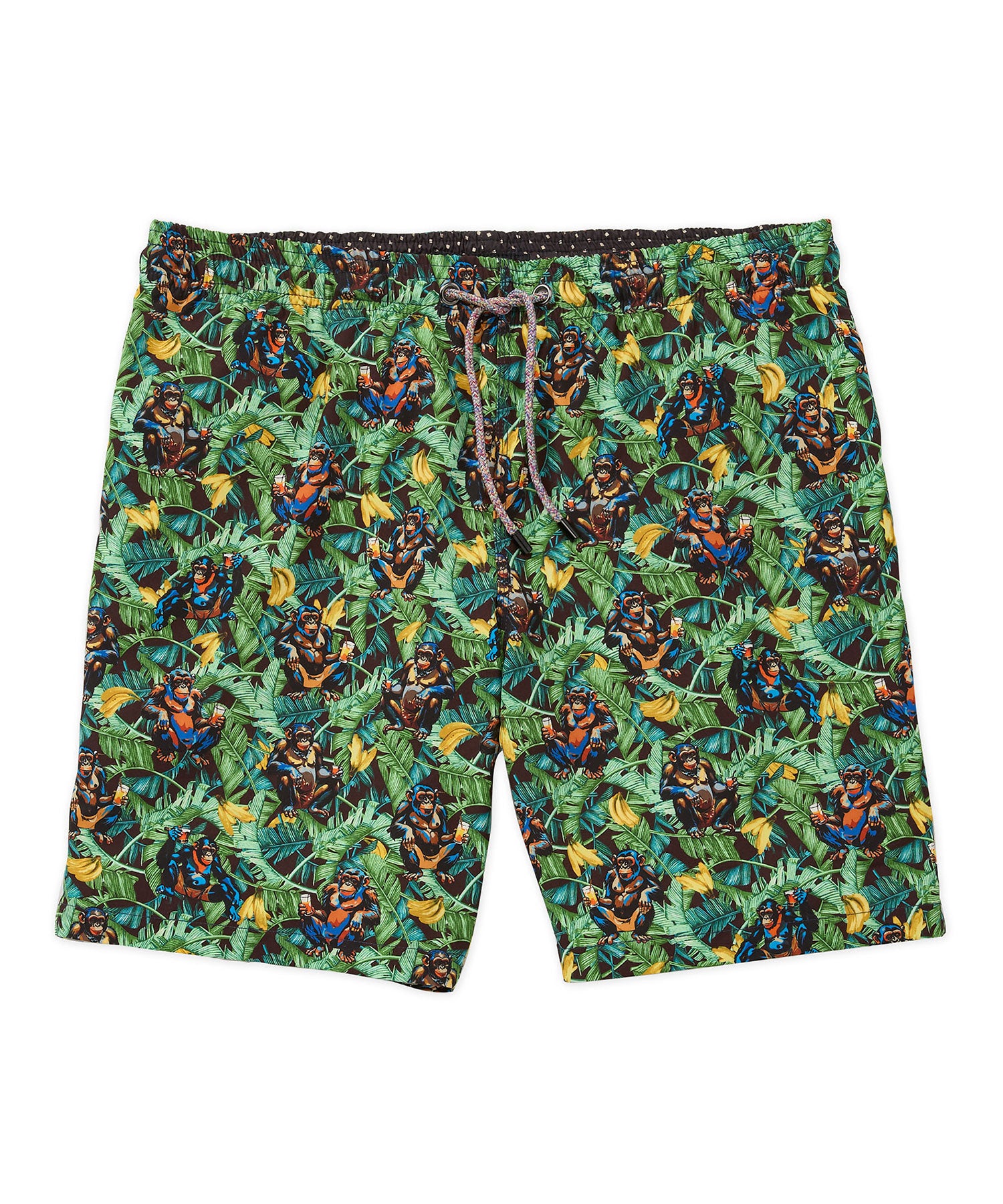 Westport Black Monkey Print Swim Trunk