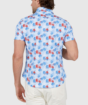 Westport Lifestyle Short Sleeve Seersucker Print Sport Shirts