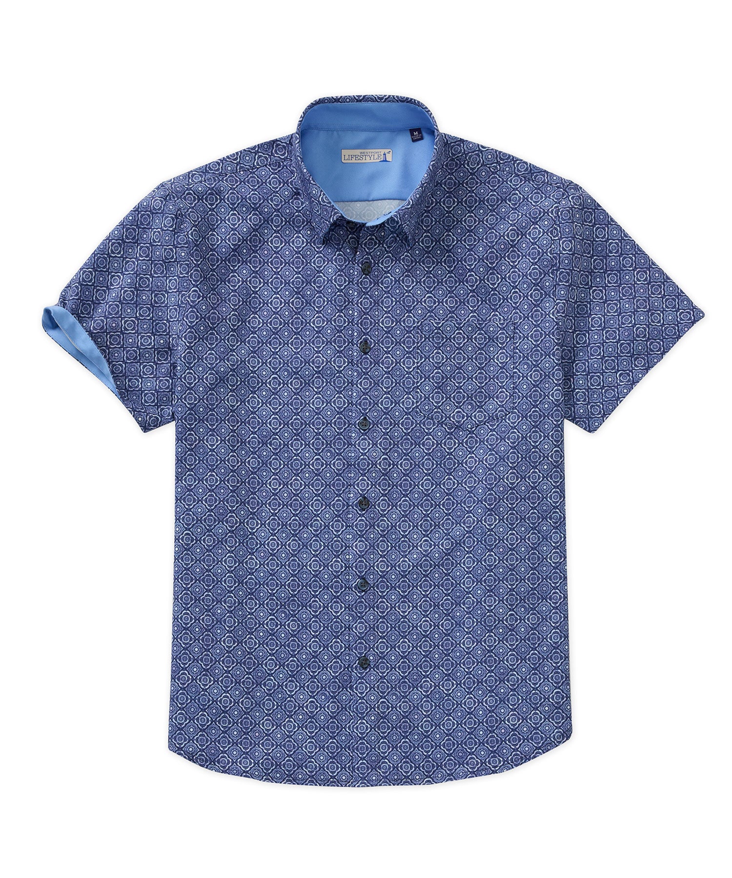 Westport Lifestyle Short Sleeve Performance Printed Sport Shirt