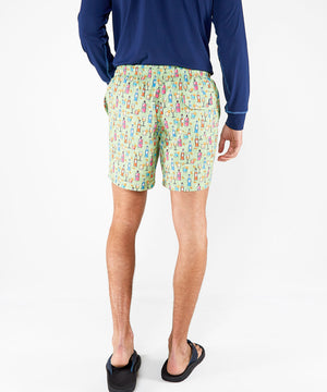 Westport Lifestyle Spritzer Print Compo Swim Trunks