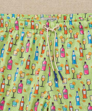 Westport Lifestyle Compo Stretch 'Drinks' Print Swim Trunks