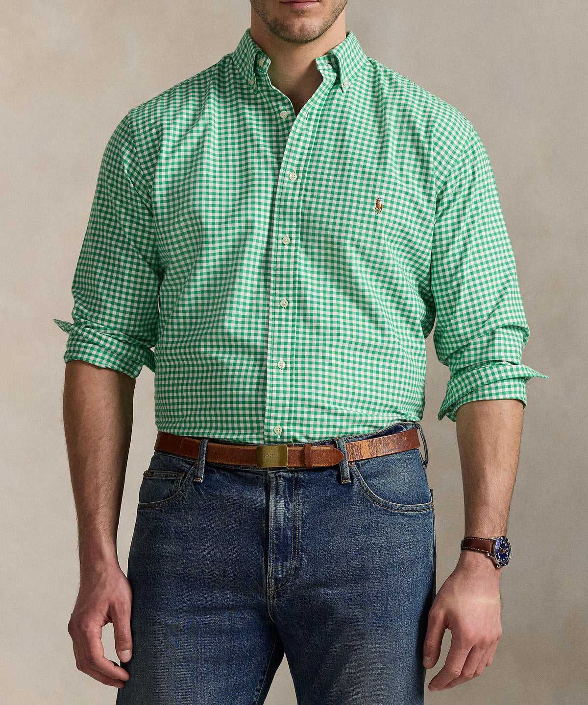 Polo Ralph Lauren Long Sleeve Button Down Collar Oxford Sport Shirt, Men's Big & Tall