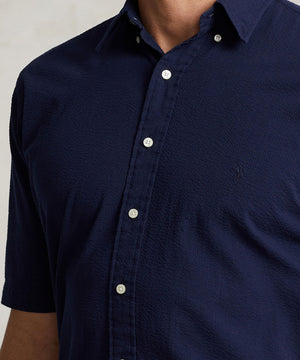 Polo Ralph Lauren Short Sleeve Button Down Collar Seersucker Sport Shirt