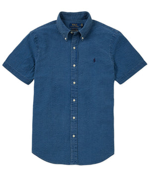 Polo Ralph Lauren Short Sleeve Button Down Collar Seersucker Sport Shirt