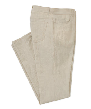 Westport Black 5-Pocket Seersucker Performance Linen Pant