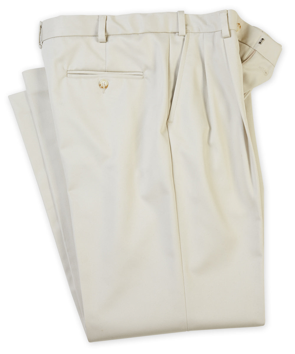 Westport 1989 Pleated Satin Twill Pants, Men's Big & Tall