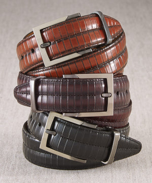 Hand-Burnished Italian Calfskin Belt