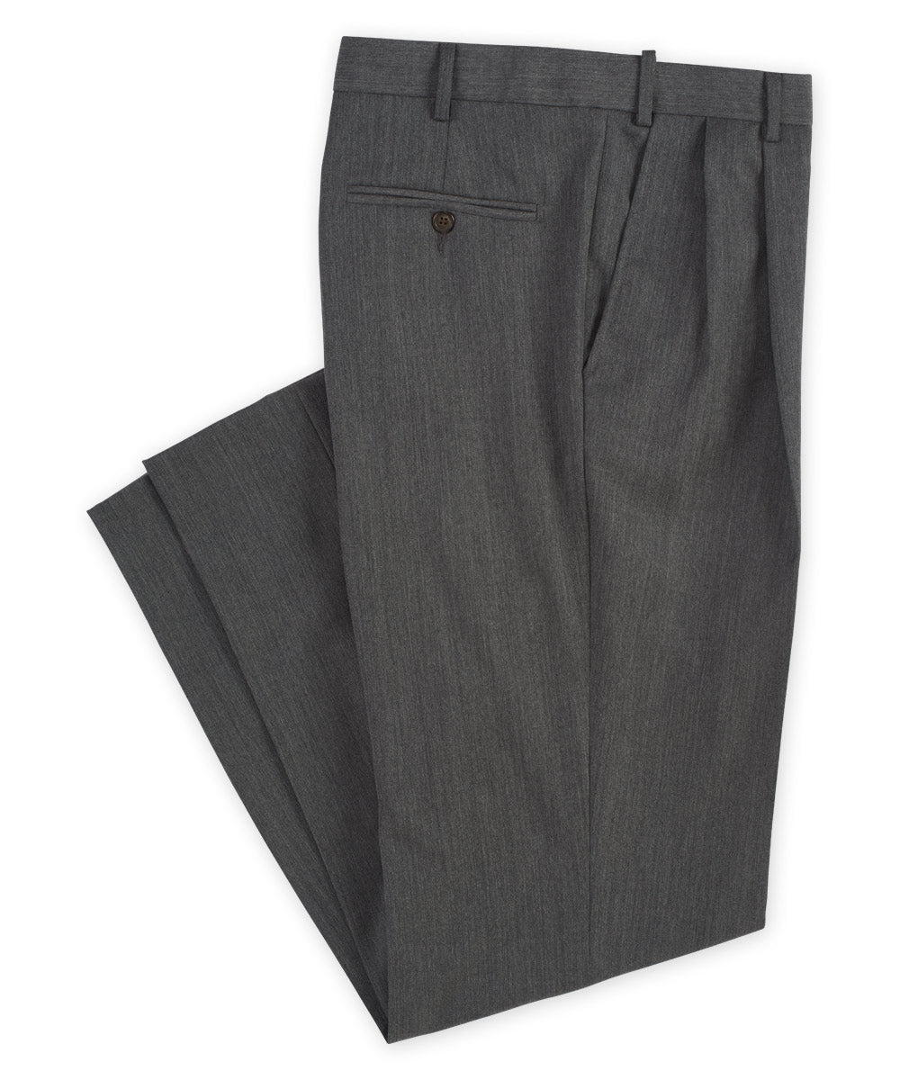 Westport 1989 Pleated Wool Gabardine Dress Pants, Men's Big & Tall