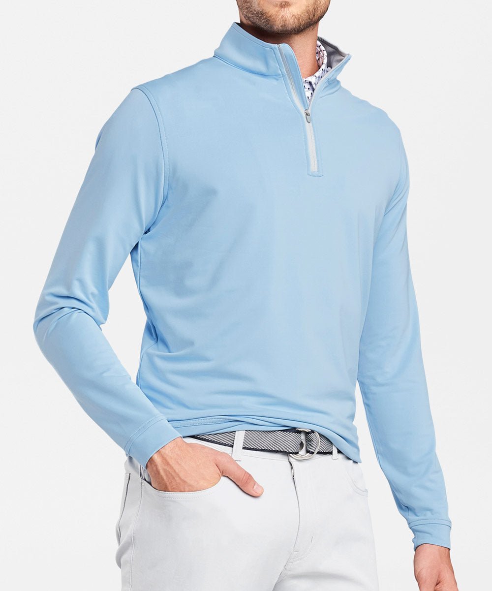 Peter Millar Perth Stretch Loop Terry Quarter-Zip Pullover, Men's Big & Tall