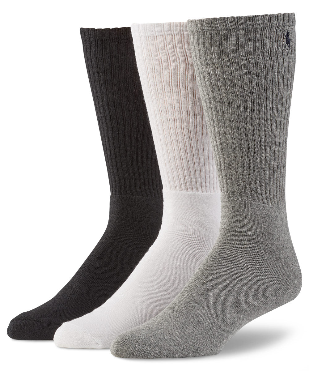 Polo Ralph Lauren Athletic Crew Socks (3-Pack), Men's Big & Tall