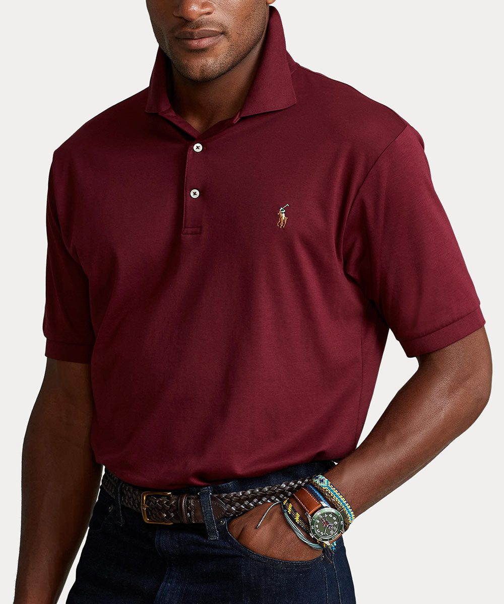 Polo Ralph Lauren Short Sleeve Classic Fit Soft Touch Pima Cotton Polo Shirt, Men's Big & Tall