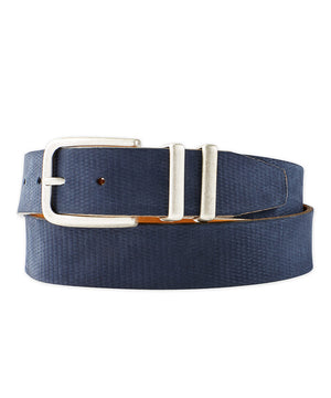 Diamond Embossed Suede Belt