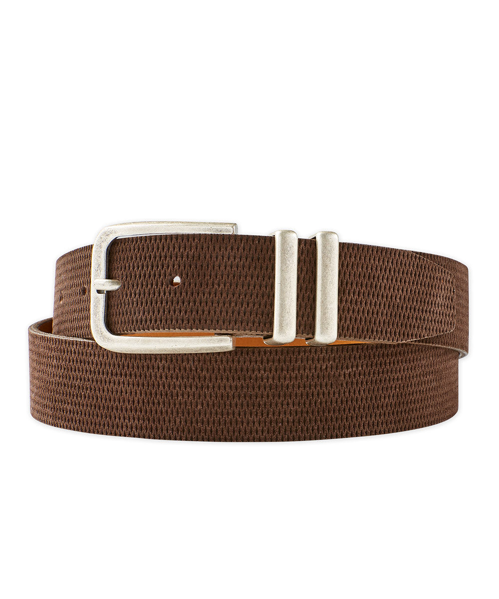 Diamond Embossed Suede Belt, Men's Big & Tall