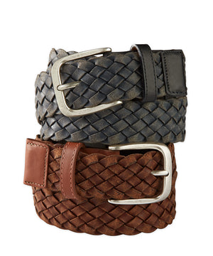 Westport Black Woven Leather Belt