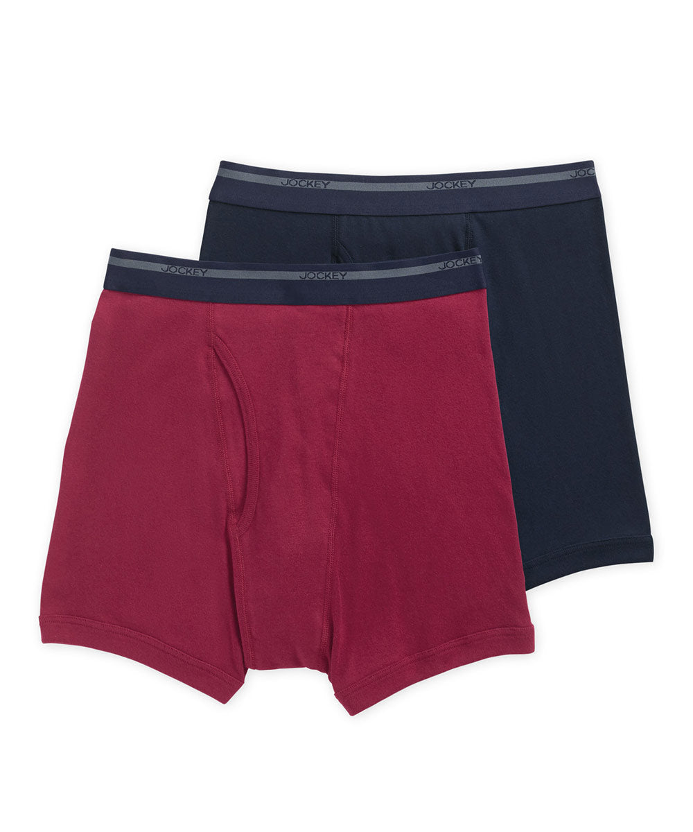 Jockey Rib Knit Boxer Brief 2-Pack, Men's Big & Tall