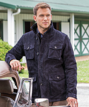 Westport Black Goat Suede Field Jacket