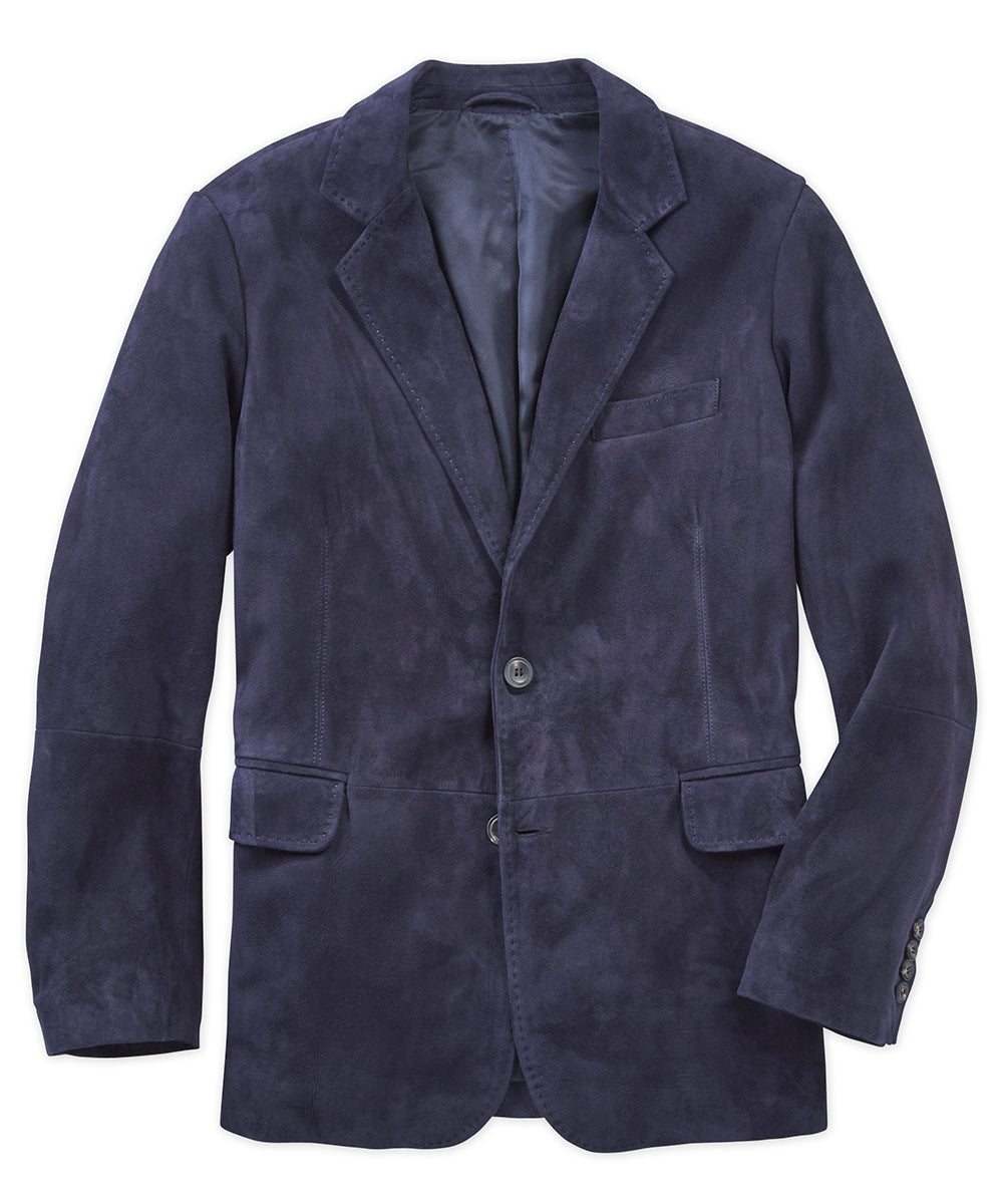 Westport Black Goat Suede Blazer, Men's Big & Tall