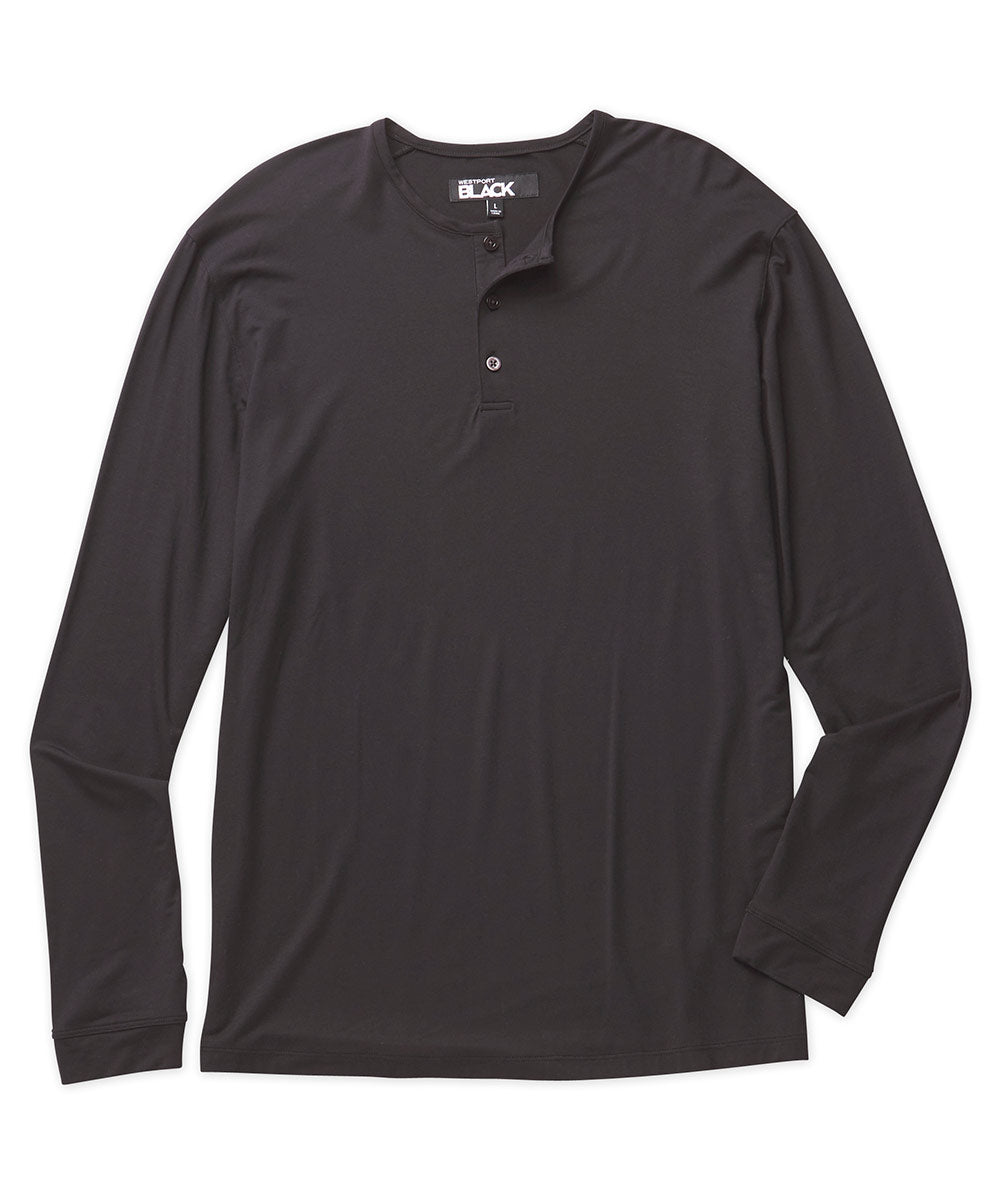 Westport Black Lounge Henley, Men's Big & Tall