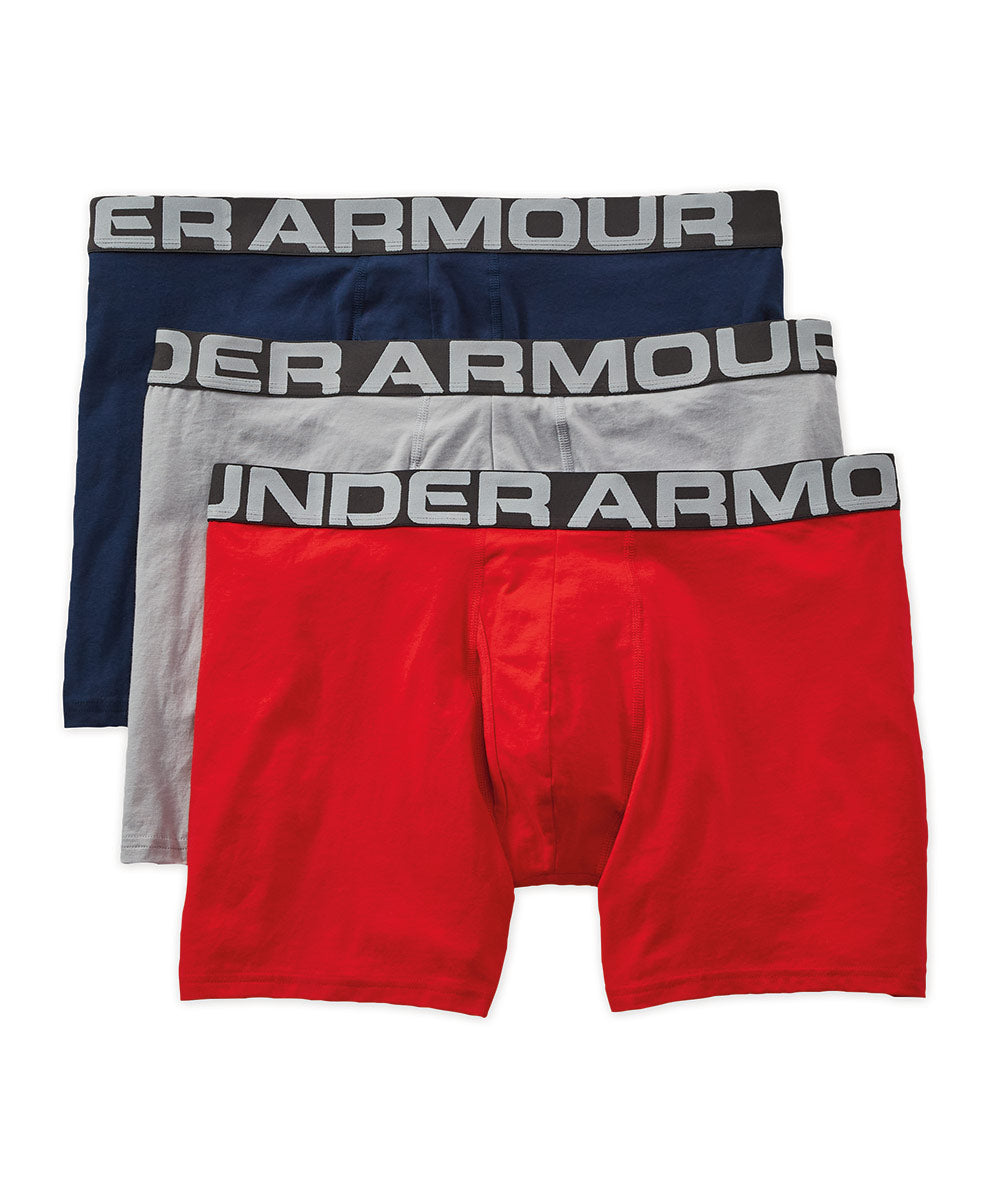 Under Armour Charged Cotton 6″ Boxerjock - 3 Pack, Men's Big & Tall