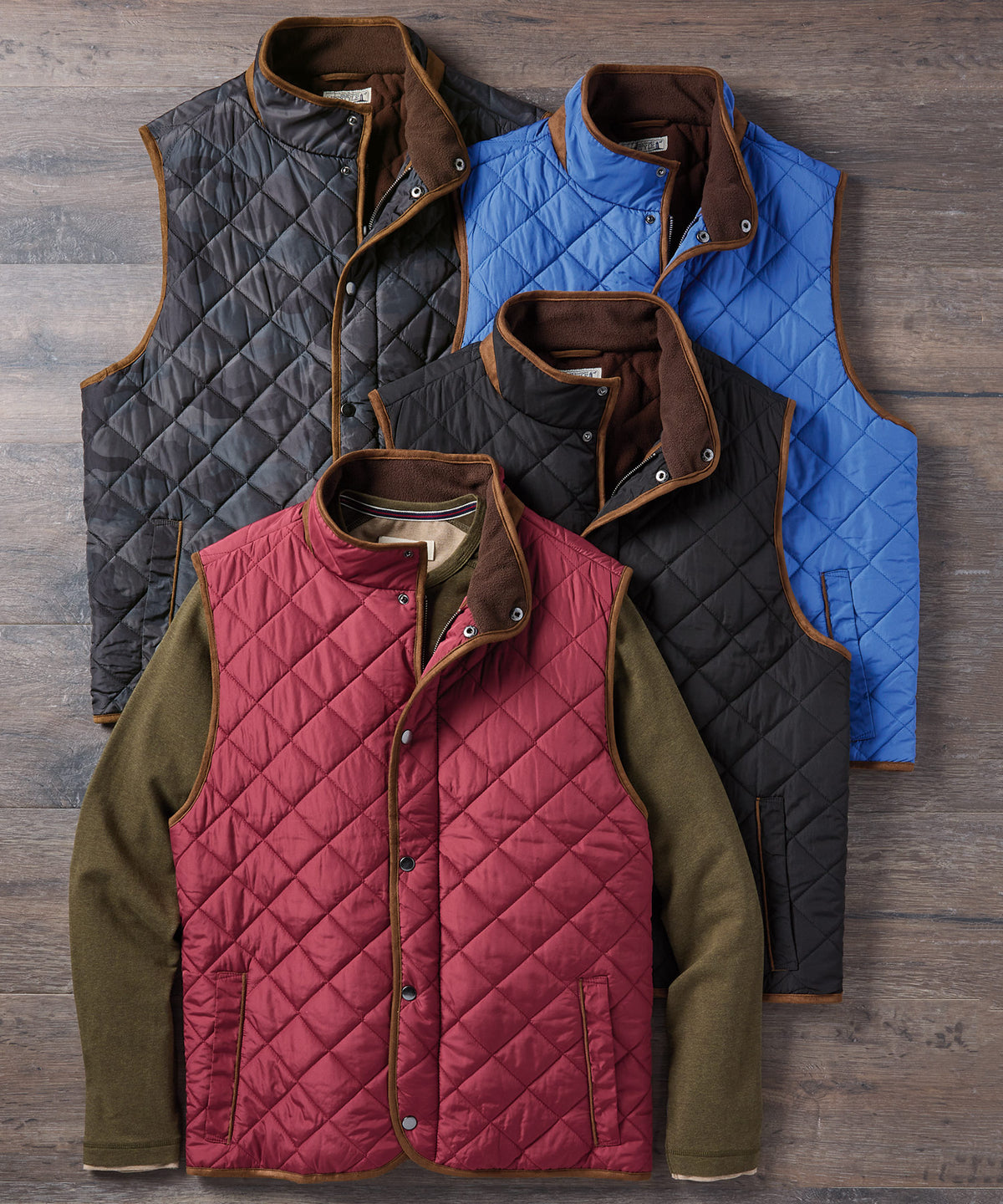 Westport Lifestyle Quilted Pongee Vest, Men's Big & Tall