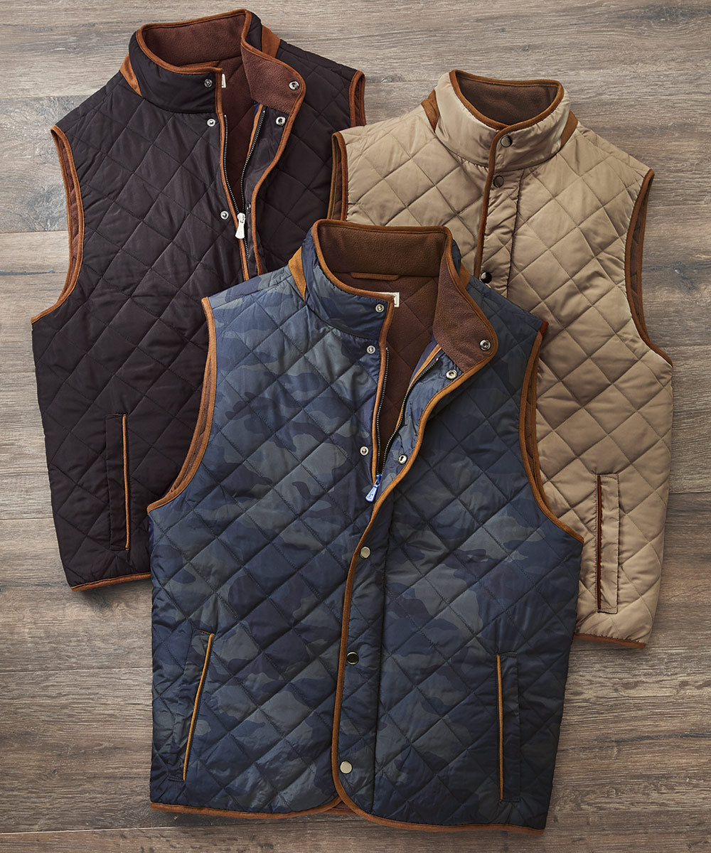 Westport Lifestyle Quilted Pongee Vest, Men's Big & Tall