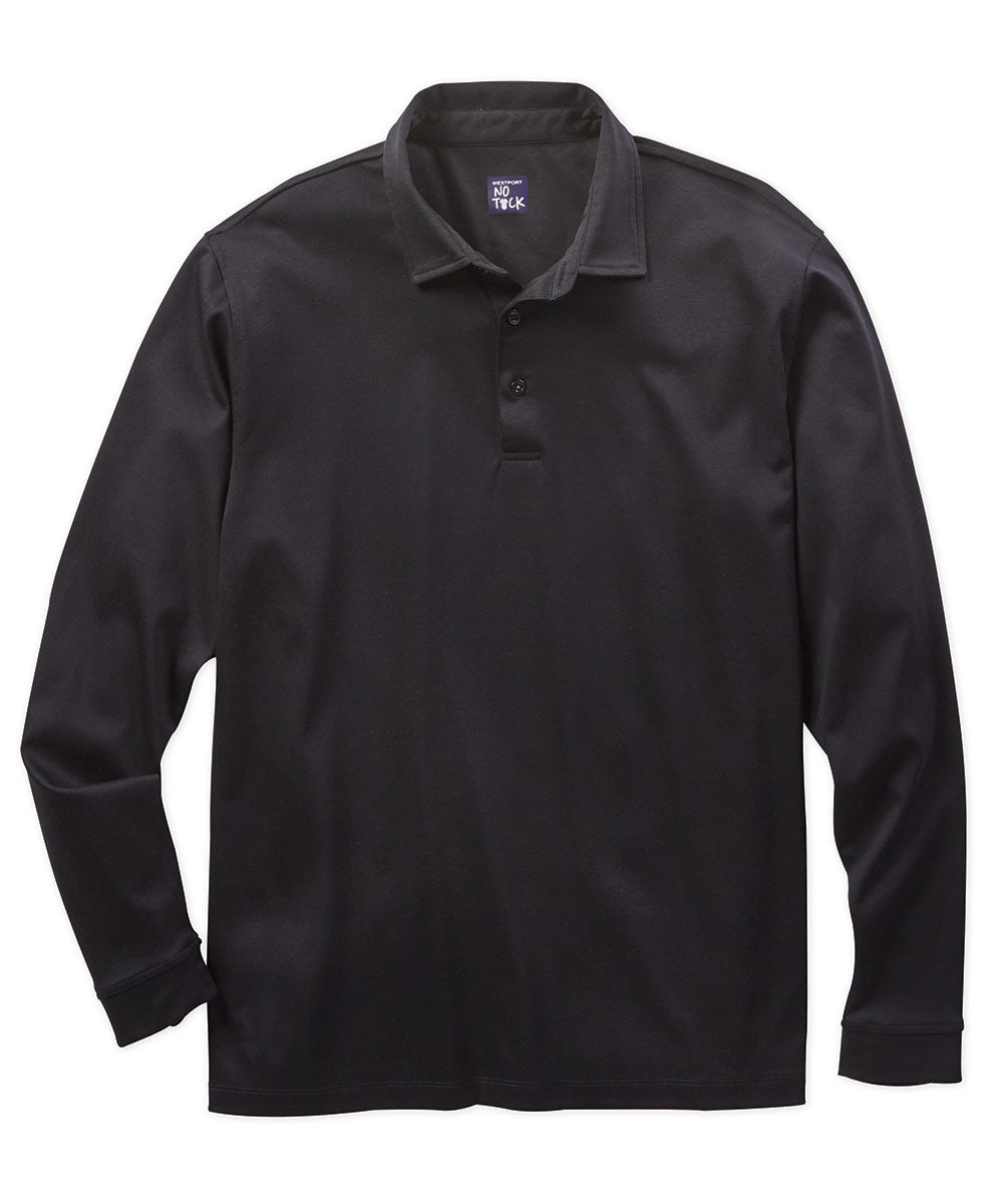 Westport No-Tuck Long Sleeve LustreTech Stretch Cotton Performance Polo, Men's Big & Tall