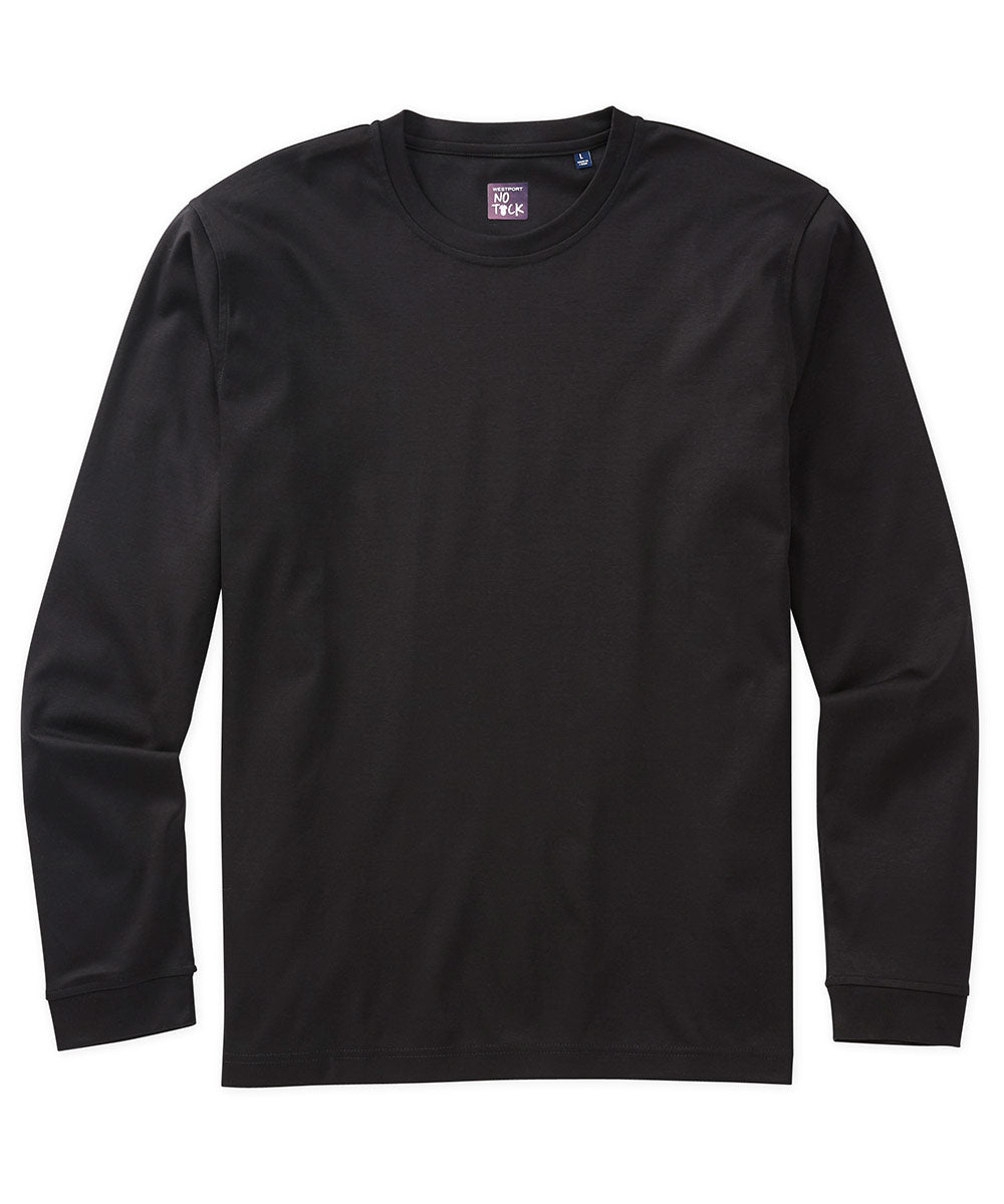 Westport No-Tuck Long Sleeve LustreTech Stretch Cotton Performance Tee, Men's Big & Tall