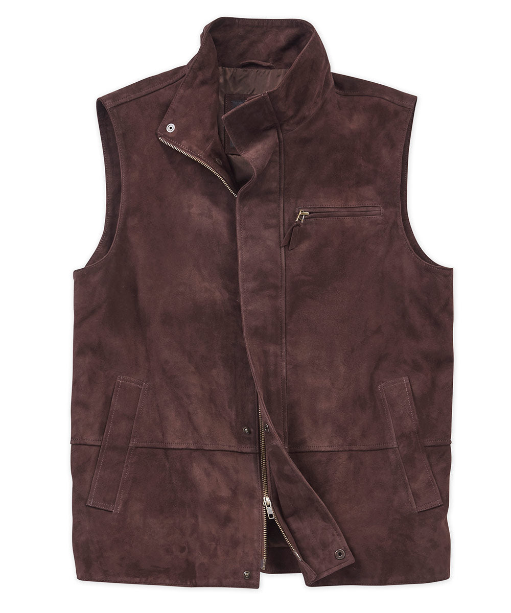 Westport Black Goat Suede Vest, Men's Big & Tall