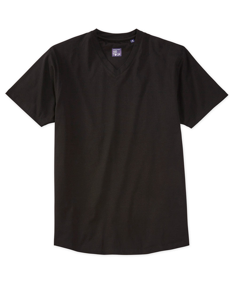 Westport No-Tuck Stretch V-neck Tee Shirt, Men's Big & Tall