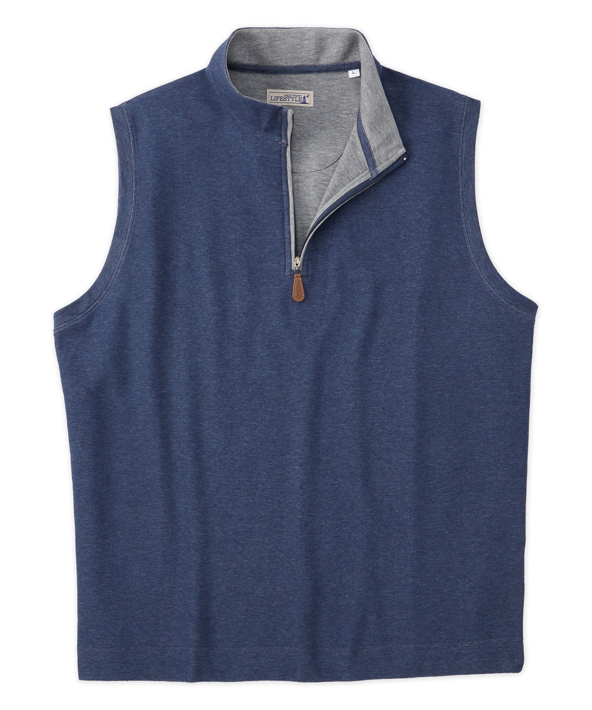 Westport Lifestyle Melange Quarter-Zip Vest, Men's Big & Tall