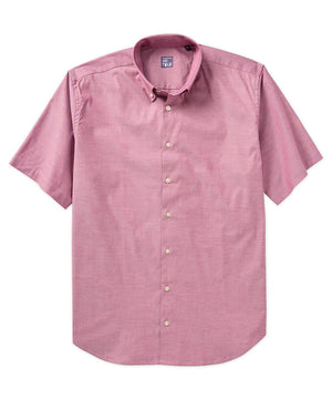 Westport No-Tuck Short Sleeve Stretch-Cotton Oxford Sport Shirt