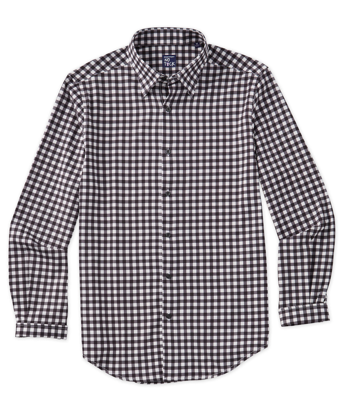 Westport No-Tuck Long-Sleeve Performance Stretch Gingham Sport Shirt, Men's Big & Tall