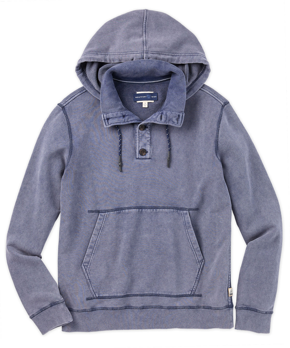 Surfside Supply French Terry Fleece Button-Mock Hoodie, Men's Big & Tall