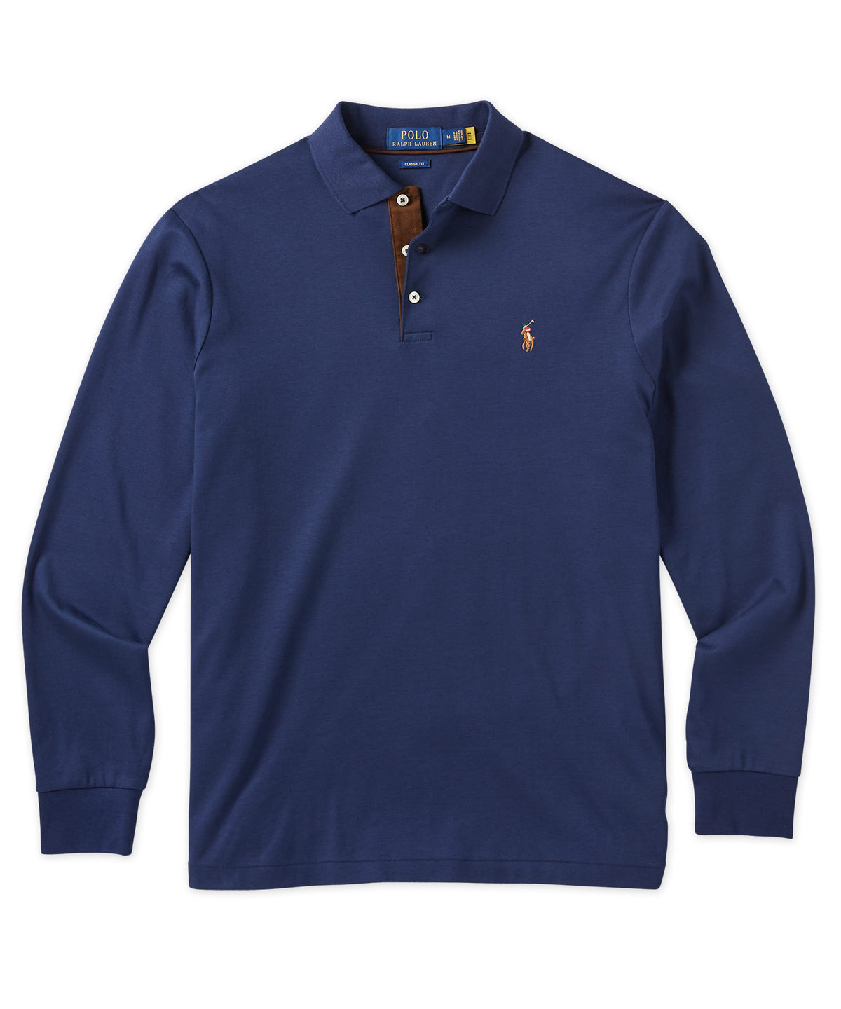 Polo Ralph Lauren Long-Sleeve Soft Cotton Pima Polo, Men's Big & Tall