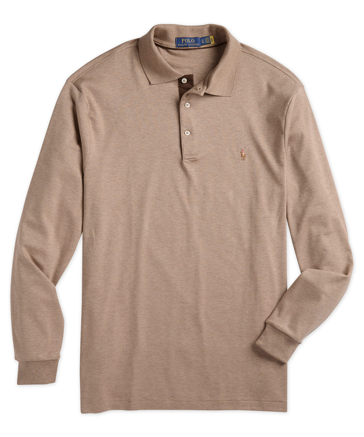 Polo Ralph Lauren Long-Sleeve Soft Cotton Pima Polo, Men's Big & Tall