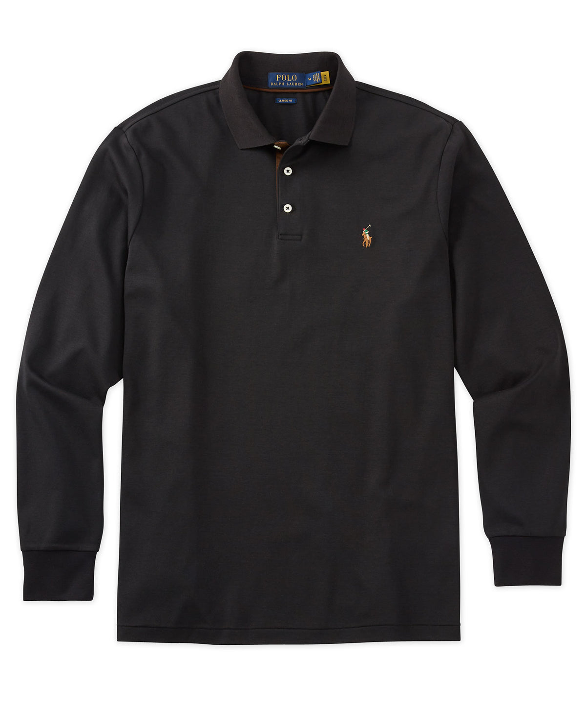 Polo Ralph Lauren Long-Sleeve Soft Cotton Pima Polo, Men's Big & Tall