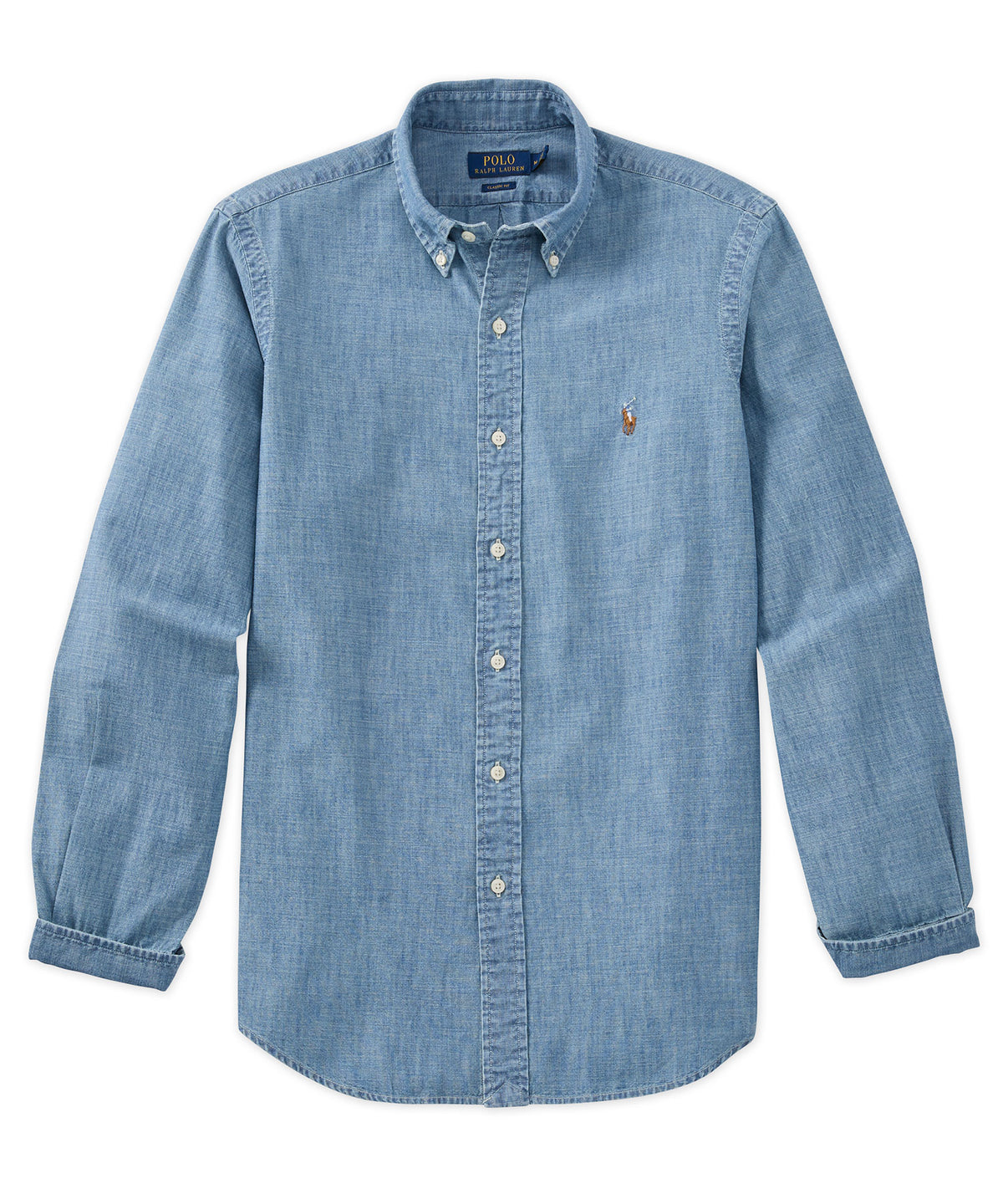 Polo Ralph Lauren Long-Sleeve Chambray Woven Sport Shirt, Men's Big & Tall