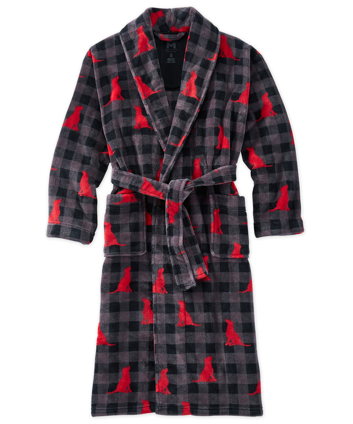 Majestic Labrador Plaid Shawl Robe, Men's Big & Tall