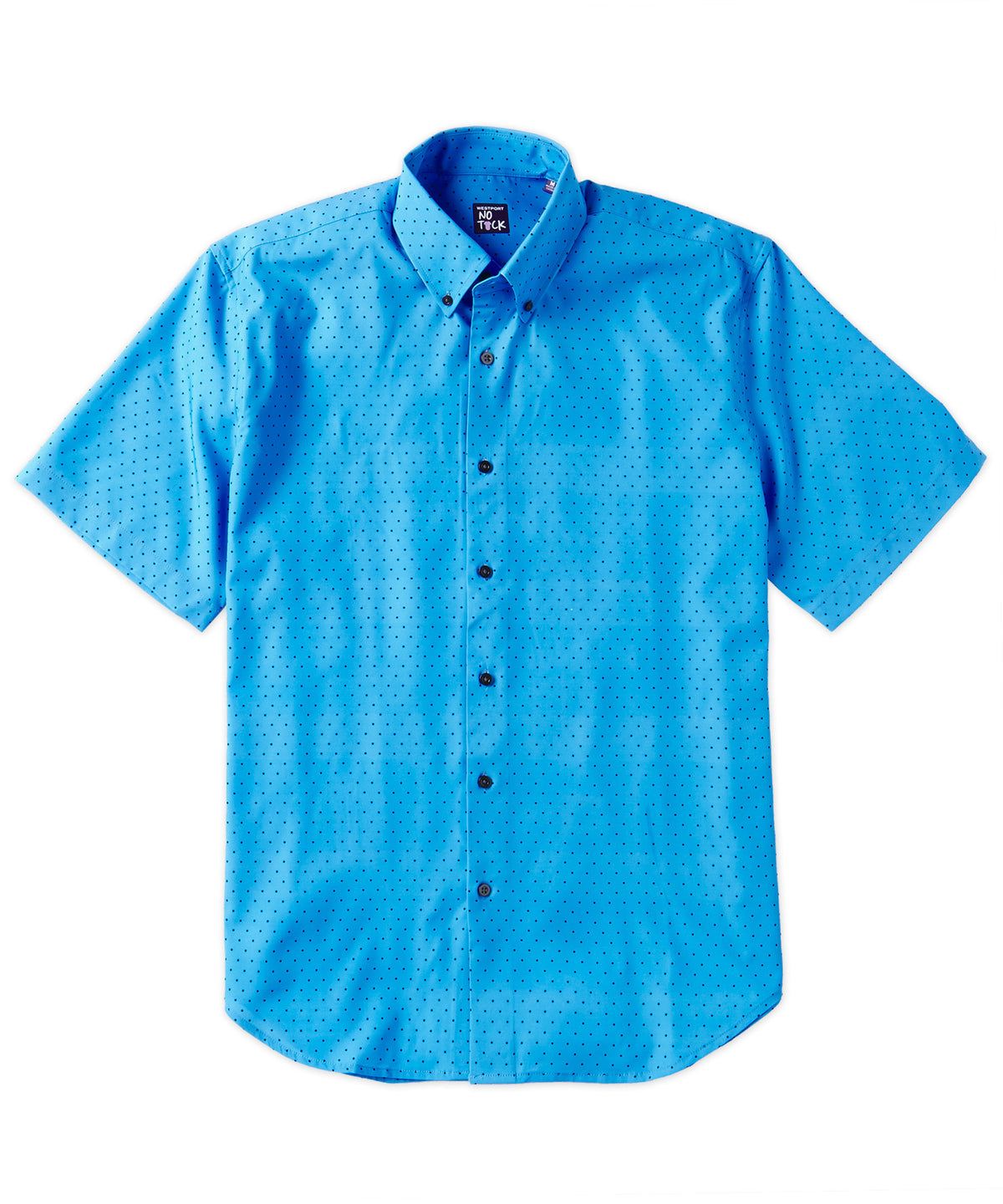 Westport No-Tuck Short Sleeve Dots Performance Stretch Sport Shirt, Men's Big & Tall