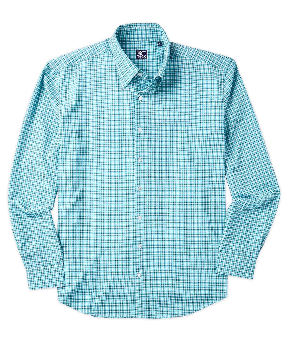 Westport No-Tuck Long Sleeve Multi Check Performance Stretch Sport Shirt, Men's Big & Tall