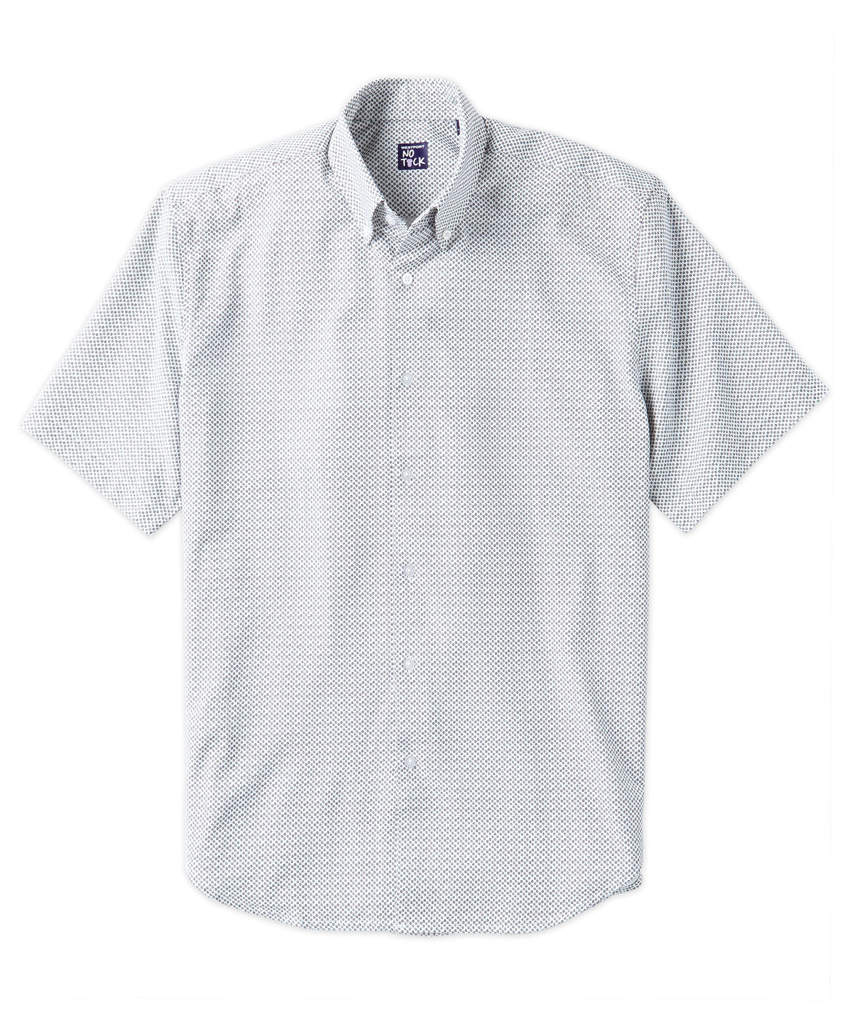 Westport No-Tuck Short Sleeve Micro-Dot Performance Stretch Sport Shirt, Men's Big & Tall