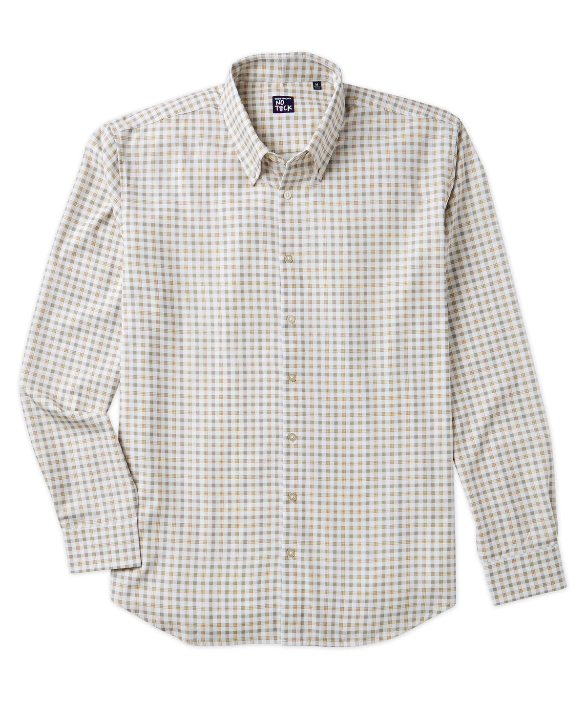 Westport No-Tuck Long Sleeve Grid Check Performance Stretch Sport Shirt, Men's Big & Tall