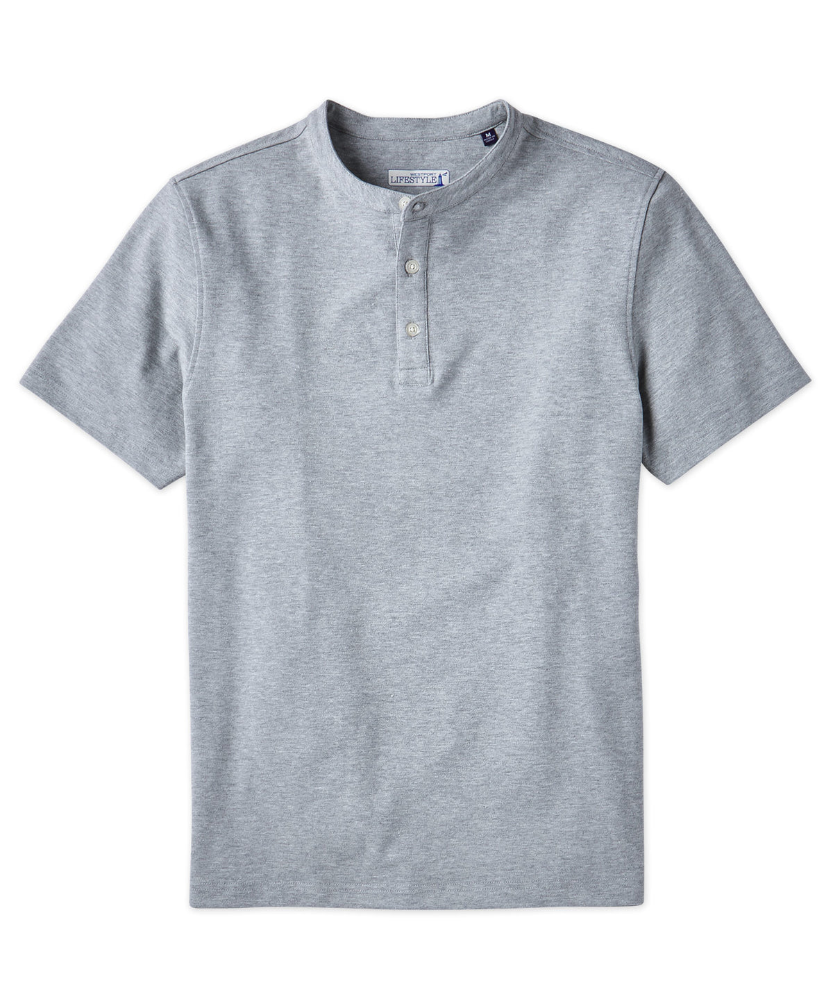 Westport Lifestyle Cotton Stretch Pique Henley, Men's Big & Tall