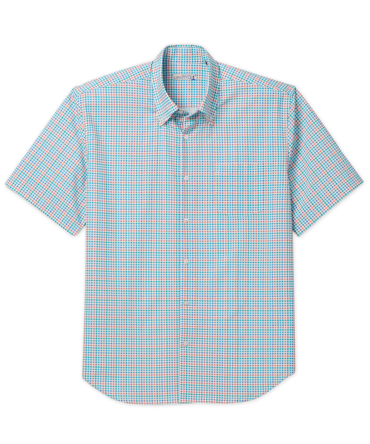 Westport Lifestyle Short Sleeve Woven Performance Sport Shirt, Men's Big & Tall