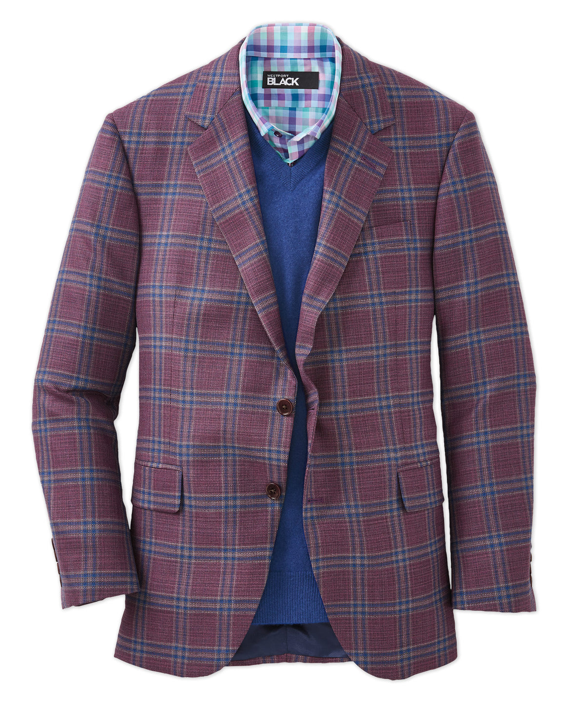 Coppley Two-Button Plaid Sport Coat, Men's Big & Tall